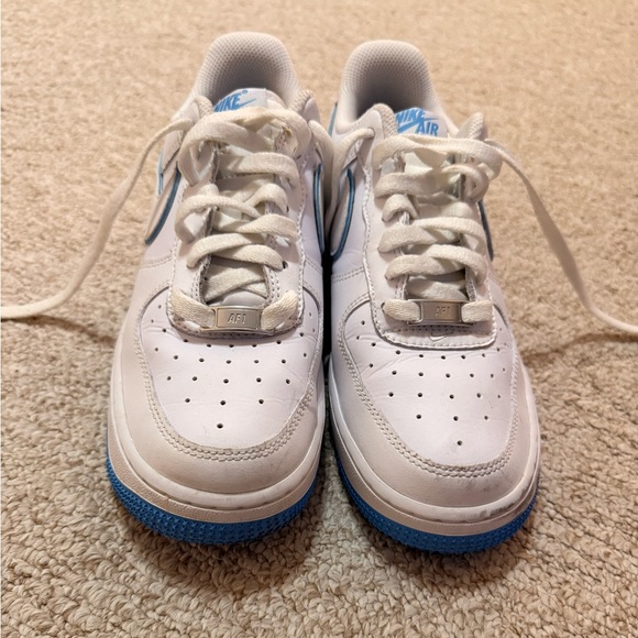 Nike Kids White and Blue Air Sneakers